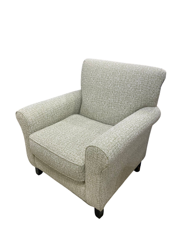 Fusion Celadon Vernon Sage Accent Chair - Unique Design With Sloped Arms, Durable Fabric & Coffee Finish Legs Green Ws,100% Polypropylene 512 Nestle Sage Accent Chair
