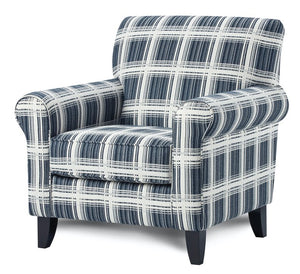 Fusion Truth Or Dare Salt Sonata Navy Accent Chair - Unique Tapestry Design With Stylish Shelf Arms Navy,White Ws,97% Polypropylene,3% Polyester 512 Stanza Navy Accent Chair