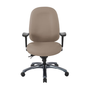 OSP Home Furnishings Multi-function Ergonomic High Back Office Chair with Lumbar Support and Titanium Base High Stratus 8511-R103