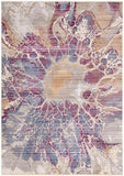 Unique Loom Deepa Imersion Machine Made Abstract Rug Multi, Ivory/Gray/Gold/Light Blue/Purple 6' 1" x 8' 10"