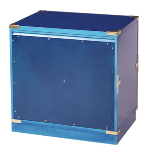OSP Home Furnishings Wellington 2-Drawer Cabinet Lapis Blue