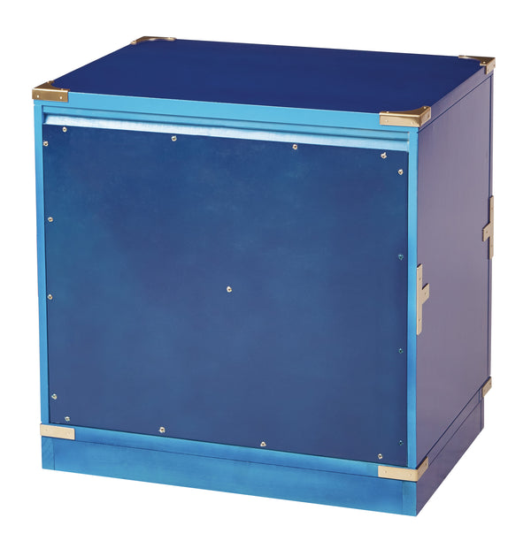 OSP Home Furnishings Wellington 2-Drawer Cabinet Lapis Blue