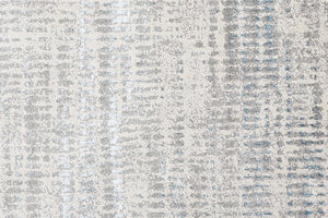 HomeRoots 4' Contemporary Ivory Gray and Blue Abstract Area Rug – Soft, Durable, and Stylish for Any Room 9' X 12' 513008