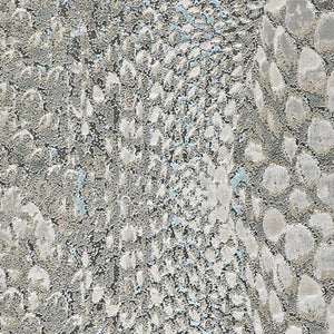 HomeRoots 4' Blue and Gray Geometric Area Rug - Stylish Modern Design for Living Rooms and Home Offices 8' Runner 513022