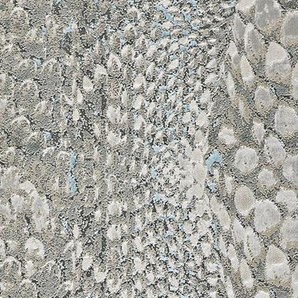 HomeRoots 4' Blue and Gray Geometric Area Rug - Stylish Modern Design for Living Rooms and Home Offices 8' Runner 513022