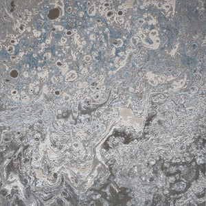 HomeRoots 4' Blue and Gray Abstract Power Loom Area Rug – Modern Design for Stylish, Durable Home Décor 4' X 6' 513026