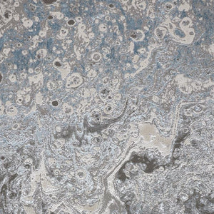 HomeRoots 4' Blue and Gray Abstract Power Loom Area Rug – Modern Design for Stylish, Durable Home Décor 10' X 13' 513032