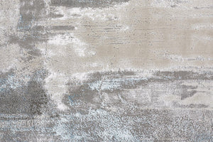 HomeRoots 4' Modern Abstract Area Rug in Gray, Ivory, and Blue - Stylish, Durable Design for Any Room 13' X 20' 513044