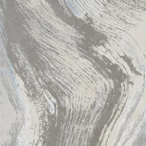 HomeRoots 4' Contemporary Gray Ivory and Blue Abstract Area Rug - Stylish, Cozy Addition for Any Space 10' X 13' 513059