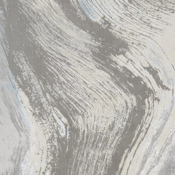 HomeRoots 4' Contemporary Gray Ivory and Blue Abstract Area Rug - Stylish, Cozy Addition for Any Space 10' X 13' 513059