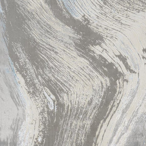 HomeRoots 4' Contemporary Gray Ivory and Blue Abstract Area Rug - Stylish, Cozy Addition for Any Space 12' X 15' 513061