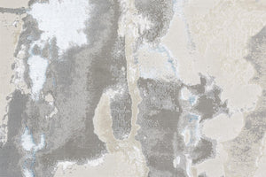 HomeRoots 4' Modern Abstract Area Rug in Soft Gray, Ivory, and Blue for a Cozy Contemporary Home Decor 10' X 13' 513070