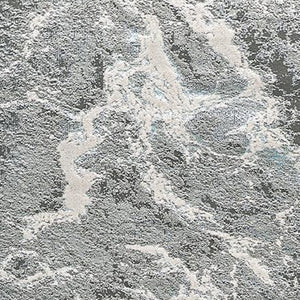 HomeRoots 4' Gray and Ivory Abstract Power Loom Area Rug - Modern Design for High-Traffic Spaces and Easy Care 8' Runner 513082