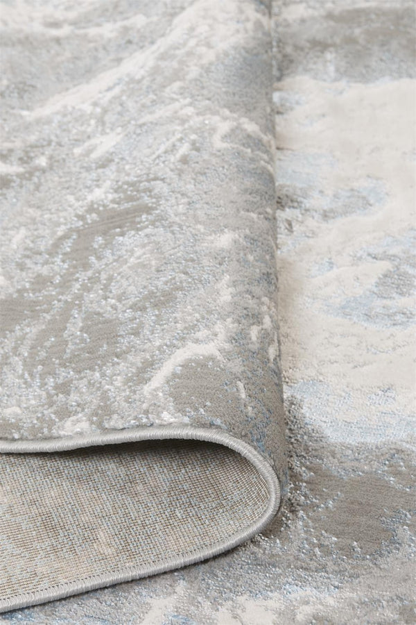 HomeRoots 4' Gray and Ivory Abstract Power Loom Area Rug - Modern Design for High-Traffic Spaces and Easy Care 13' X 20' 513085