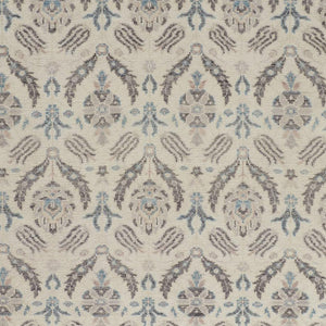 Homeroots 5' X 8' Gray And Ivory Wool Floral Hand Knotted Area Rug  Wool 513095