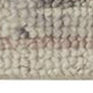 Homeroots 10' X 13' Ivory Gray And Blue Wool Floral Hand Knotted Stain Resistant Area Rug  Wool 513098