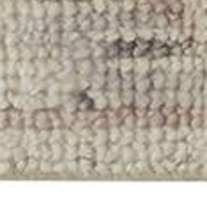 Homeroots 10' X 13' Ivory Gray And Blue Wool Floral Hand Knotted Stain Resistant Area Rug  Wool 513098