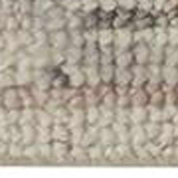 Homeroots 12' X 15' Ivory Gray And Blue Wool Floral Hand Knotted Stain Resistant Area Rug  Wool 513100