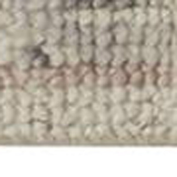 Homeroots 2' X 3' Gray And Ivory Wool Floral Hand Knotted Area Rug  Wool 513101