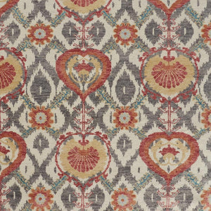 Homeroots 2' X 3' Orange And Ivory Wool Floral Hand Knotted Area Rug Orange,Gray Wool 513117