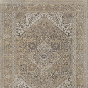 HomeRoots 4' Brown and Ivory Medallion Distressed Area Rug - Vintage Charm with Non-Slip Backing for Everyday Use 10' X 14' 513130
