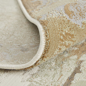 HomeRoots 4' Striking Blue, Orange, and Ivory Abstract Area Rug for Contemporary Home Décor and Style 8' X 10' 513163