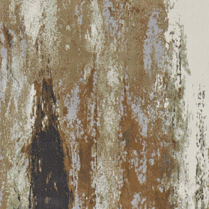 HomeRoots 4' Striking Blue, Orange, and Ivory Abstract Area Rug for Contemporary Home Décor and Style 8' Runner 513166