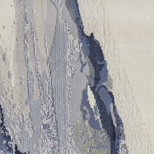 HomeRoots 4' Blue Gray and Ivory Abstract Area Rug - Stylish Modern Design for High-Traffic Spaces and Durability 8' Runner 513174