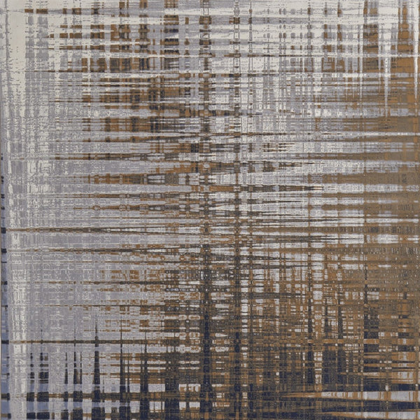 HomeRoots 4' Modern Abstract Area Rug in Blue, Orange & Gray - Soft, Durable, Stylish Home Decor Accent 8' X 10' 513195