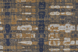 HomeRoots 4' Modern Abstract Area Rug in Blue, Orange & Gray - Soft, Durable, Stylish Home Decor Accent 9' X 12' 513196