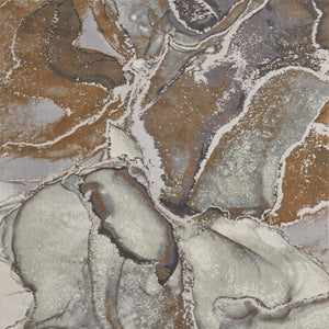 HomeRoots 4' Elegant Gray and Brown Marble Power Loom Area Rug - Stylish, Durable, and Versatile for Any Space 9' X 12' 513204