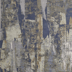 HomeRoots 4' Abstract Distressed Area Rug in Blue-Gray and Tan - Durable, Stylish, Perfect for High-Traffic Spaces 12' X 15' 513215