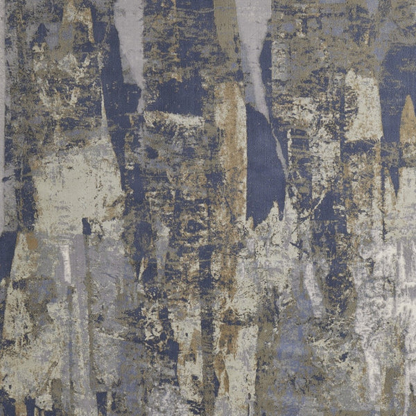 HomeRoots 4' Abstract Distressed Area Rug in Blue-Gray and Tan - Durable, Stylish, Perfect for High-Traffic Spaces 12' X 15' 513215