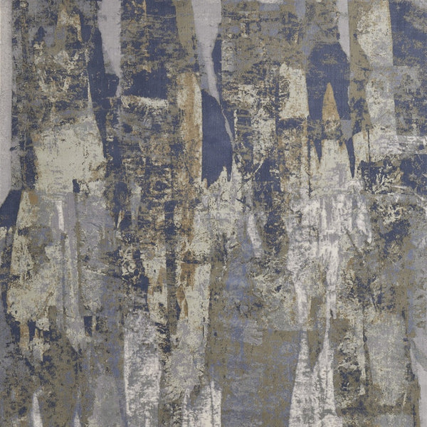 HomeRoots 4' Abstract Distressed Area Rug in Blue-Gray and Tan - Durable, Stylish, Perfect for High-Traffic Spaces 12' X 15' 513215
