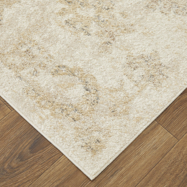 Homeroots 8' X 10' Ivory And Gray Abstract Power Loom Distressed Area Rug  Polypropylene 513255