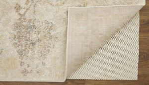 Homeroots 8' X 10' Ivory And Gray Abstract Power Loom Distressed Area Rug  Polypropylene 513255