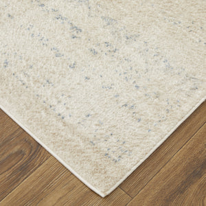 Homeroots 8' X 10' Ivory And Gray Abstract Power Loom Distressed Area Rug  Polypropylene 513331