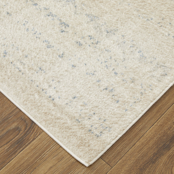 Homeroots 8' X 10' Ivory And Gray Abstract Power Loom Distressed Area Rug  Polypropylene 513331