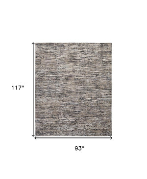 HomeRoots 4' Handcrafted Abstract Wool Area Rug in Gray, Brown & Beige - Elevate Your Space with Elegance 8' X 10' 513335