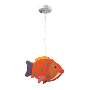 Novelty 12'' Wide 1-Light Mini Pendant - Orange Fish 5133/1 Elk Home