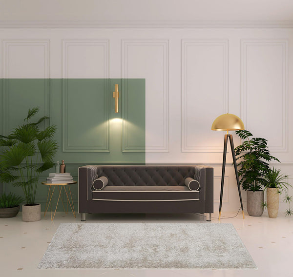 Homeroots 5' X 8' Ivory Shag Power Loom Stain Resistant Area Rug Ivory Polyester 513414