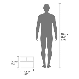 English Elm Adele Floating Nightstand with Drawer and Dual Shelves, Blue Wall-Mounted Storage, Easy Assemble, Compact Elegance B070P378359