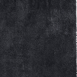 Homeroots 5' X 8' Black Shag Power Loom Area Rug Black Polypropylene,Polyester 513421