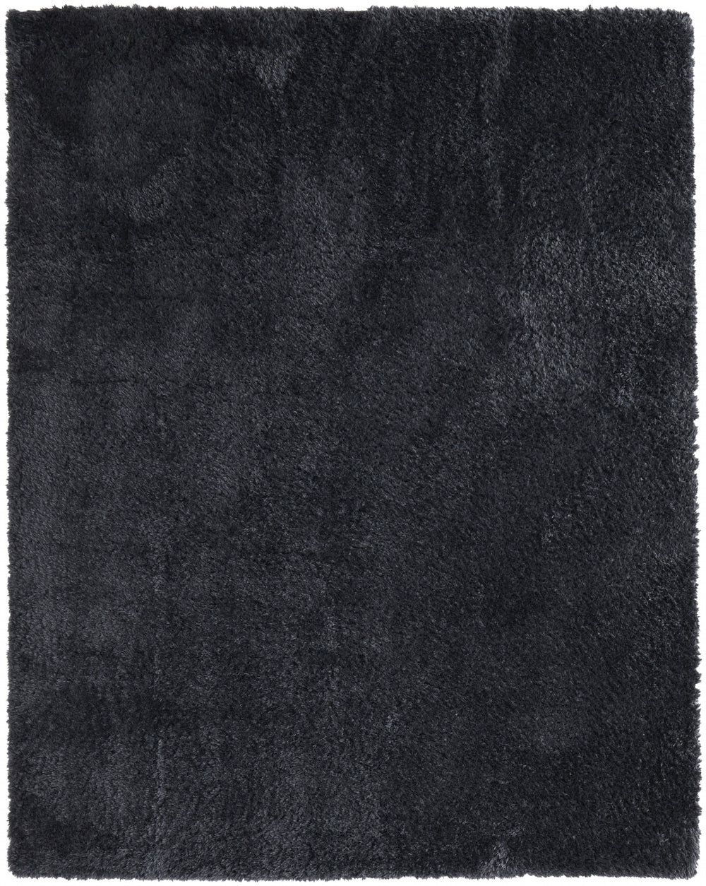 Homeroots 9' X 12' Black Shag Power Loom Area Rug Black Polyester 513422
