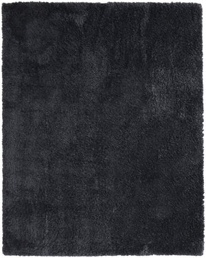 Homeroots 10' X 14' Black Shag Power Loom Area Rug Black Polyester 513424