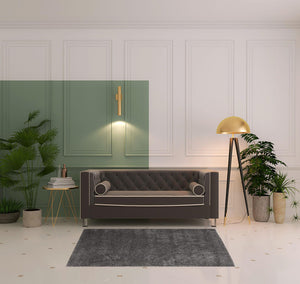 Homeroots 4' X 6' Gray Shag Power Loom Stain Resistant Area Rug Gray Polyester 513427