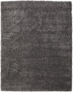 Homeroots 5' X 8' Gray Shag Power Loom Stain Resistant Area Rug Gray Polyester 513428