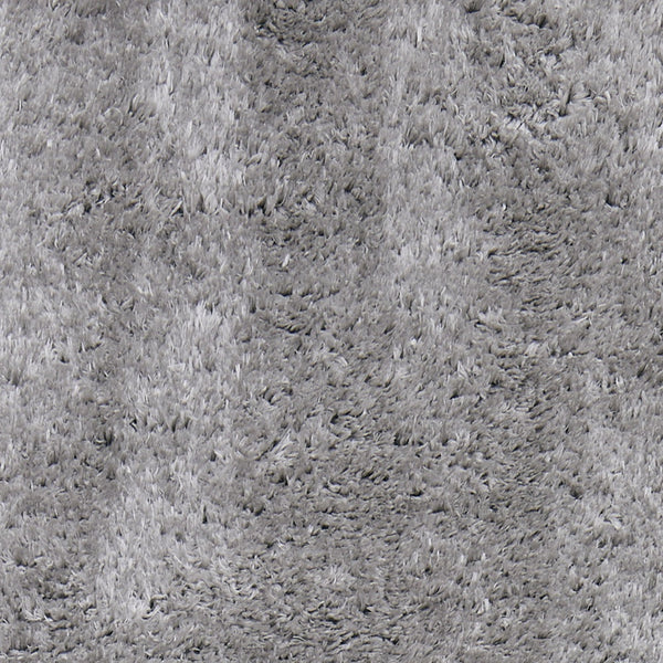 Homeroots 8' Gray Shag Power Loom Runner Rug Silver,Gray Polypropylene,Polyester 513439