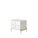 Jasper Nightstand in White Gloss 51351 Manhattan Comfort