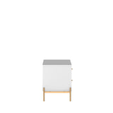 Jasper Nightstand in White Gloss 51351 Manhattan Comfort